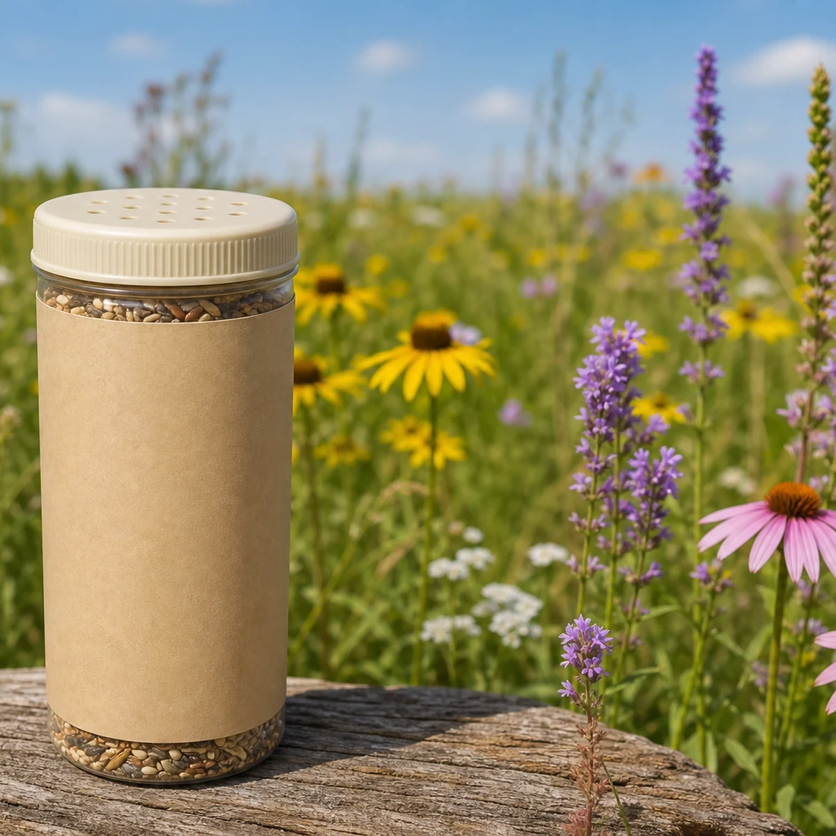 Midwest Prairie Splendor Flower Mix Seed Shaker